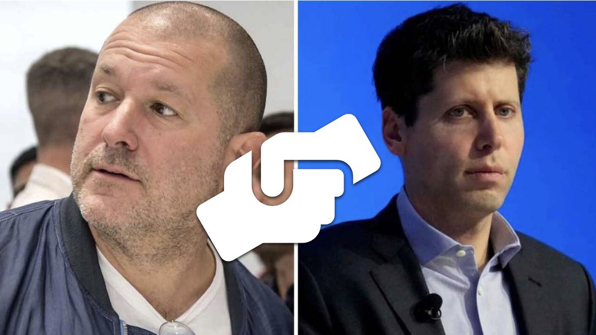 Apple Designer Joins Jony Ive & Sam Altman shake hands Key Points