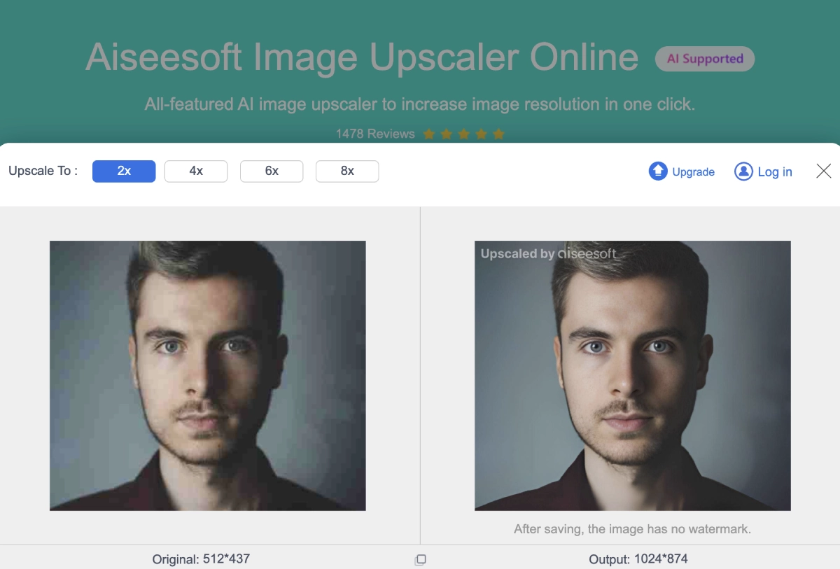 Aiseesoft Image Upscaler _ The Best FREE Online Upscaler For Images