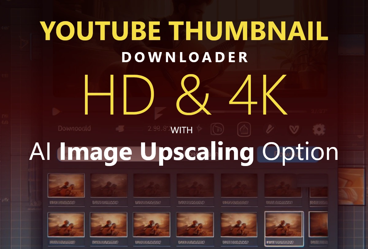 Download Thumbnail From YouTube with image upscaling feature