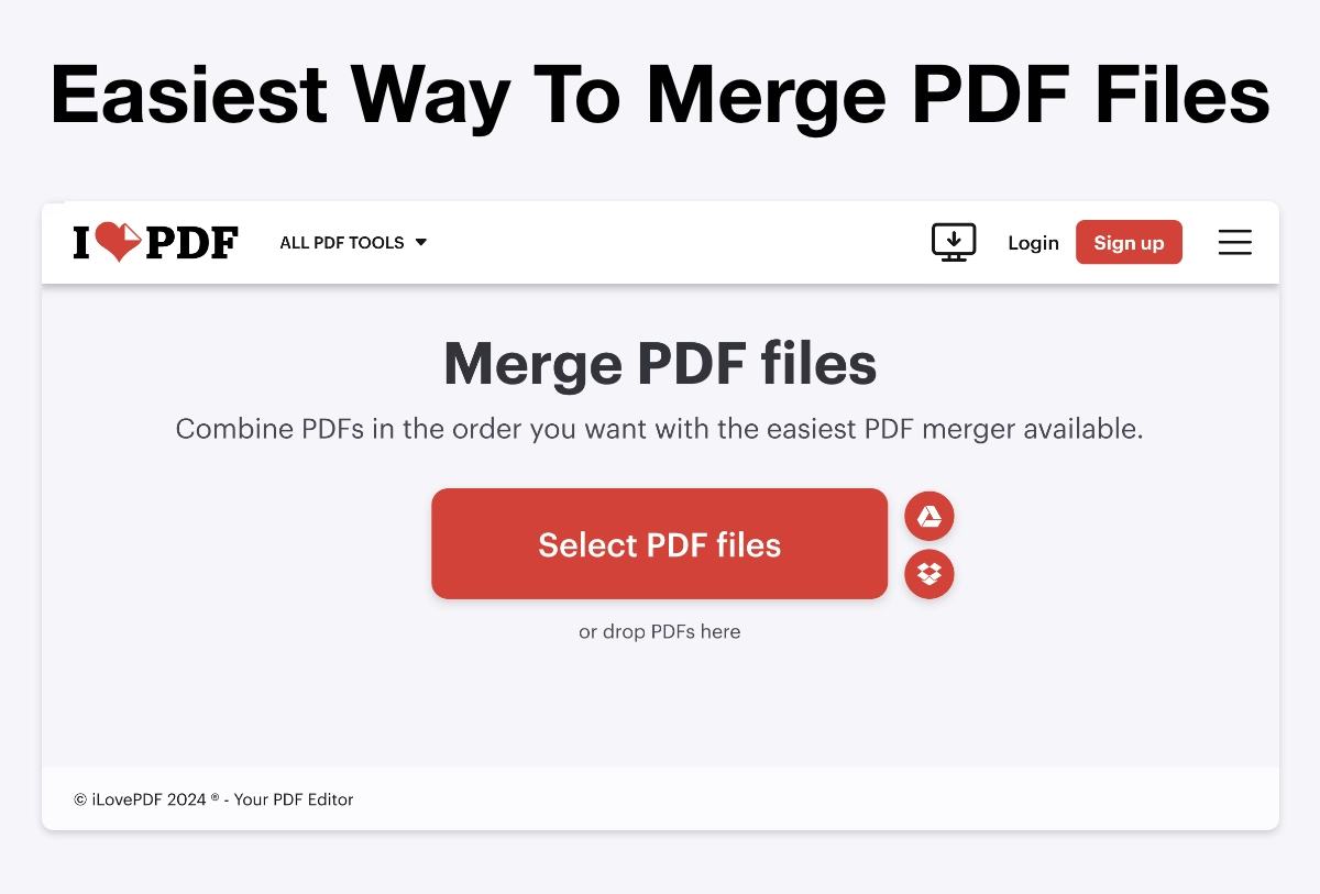 Easiest Way To Combine Multiple PDF Files Using I Love PDF Merge