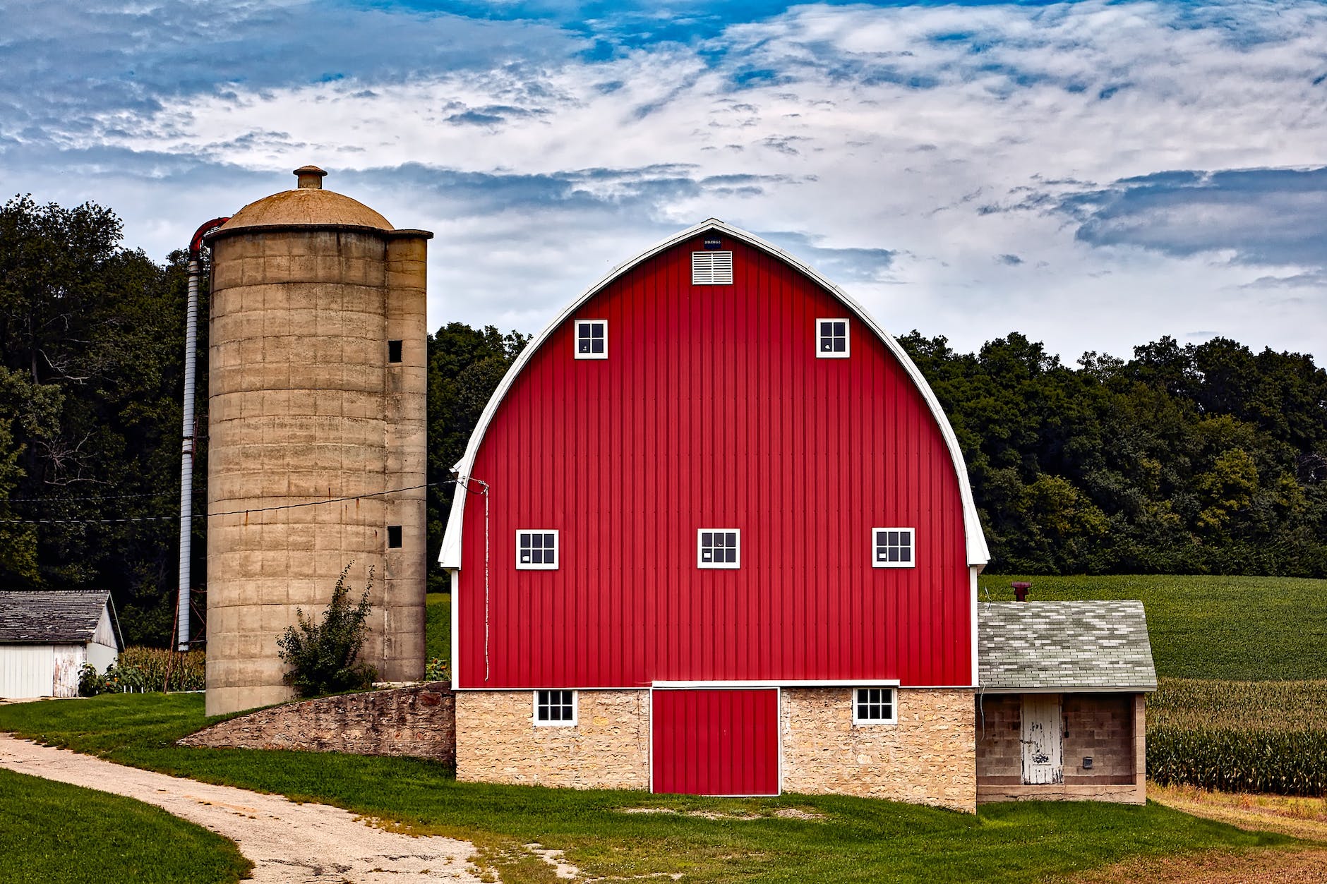 red built structure against sky